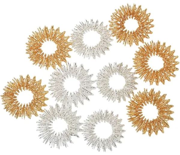 Sujok Acupressure Finger-10, wrist -2,Foot Massage Ring-2